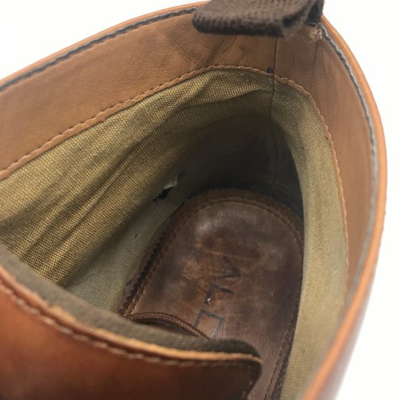 ALDO CHUKKA BOOTS MENS Brown LEATHER UPPER LACE UP - Picture 7 of 10
